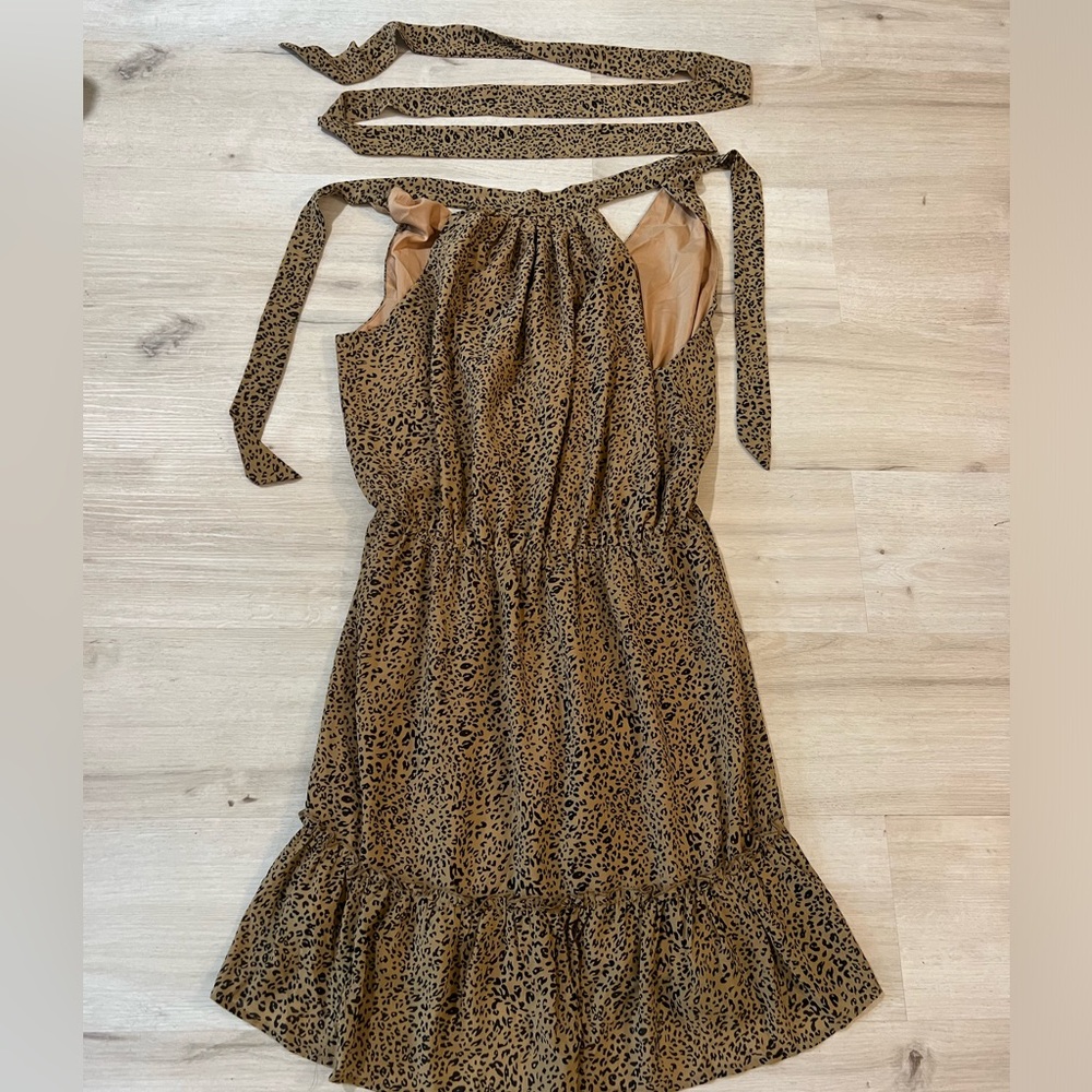 Brand new: Cheetah print summer ruffled sundress